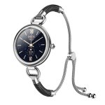 Montre connect�e femme avec fr�quence cardiaque, podom�tre, calories, etanche le noir