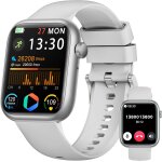 Montre connecte femme homme, 1. 83  smartwatch avec appel bluetooth, tensiomtre / frquence cardiaque ...