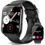 Montre connecte femme homme avec appel bluetooth, 1. 85  hd smartwatch etanche ip68 montre sport 112 ...