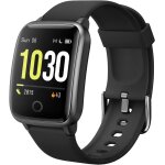 Montre connect�e femme homme smartwatch bluetooth pour android ios noir