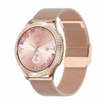 Montre connect�e femme ip67 bt5. 2 appels voix moniteur sant� bracelet maille or or yonis