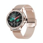 Montre connect�e femme ip68 etanche suivi sant� cardio pression oxyg�ne ecran couleur or yonis