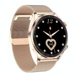 Montre connect�e femme or el�gante ip67 bluetooth appels oxyg�ne sang musique noir yonis