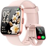 Montre connecte femme pour samsung, iphone, android, 1. 8  smartwatch avec appel bluetooth, voix de ...