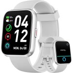 Montre connecte femme pour samsung, iphone, android, 1. 8  smartwatch avec appel bluetooth, voix de ...