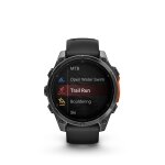 Montre connectée garmin fenix 8 47 mm gris avec bracelet noir Montre connectée garmin fenix 8 47 mm gris avec bracelet noir