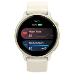 Montre connecte garmin vvoactive 6 42 mm ivoire avec bracelet beige