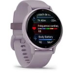 Montre connectée gps garmin vivoactive 5 - metallic orchid avec bracelet violet Montre connectée gps garmin vivoactive 5 - metallic orchid avec bracelet violet