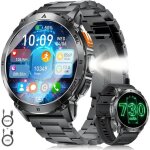 * * montre connect�e homme benyar 1, 62'' hd, batterie 730mah, etanche ip68, led, appels, 110 + modes, ...