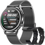 Montre connecte homme bracelet connect ip68 smartwatch etanche 1, 32'' sport fitness tracker avec tensiometr ...