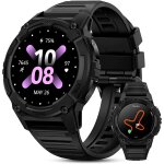 Montre connect�e homme femme gps, 1. 32  ecran toujours activ� amoled 5atm etanche boussole barom�tre ...