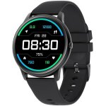 Montre connect�e homme ronde smartwatch cardiofr�quencem�tre noir