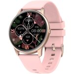 Montre connect�e homme ronde smartwatch cardiofr�quencem�tre rose