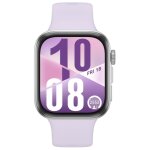 Montre connectee huawei watch fit 4 bluetooth gris avec bracelet en fluoroelastomere violet