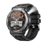 Montre connect�e sport avec lampe torche puissante ecran amoled 5 atm noir yonis
