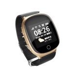 Montre connect�e traceur gps connect�e senior cardiofr�quencem�tre �cran tactile alarme chute wifi sim ...