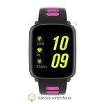 Montre connectee android ios ecran tactile bluetooth ip68 anti - perte rose yonis