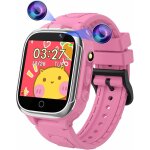 Montre intelligente pour enfants 24 jeux podom�tre calorique avec 2 cam�ras rose