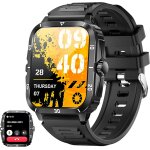 Montre intelligente pour homme, montre connecte militaire pour homme avec appels bluetooth 2. 0 , 110 ...