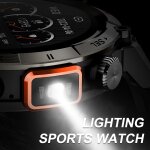 Montre intelligente pour hommes avec lampe de poche led, montre intelligente d'extérieur hd 1, 45 , montre ... Montre intelligente pour hommes avec lampe de poche led, montre intelligente d'extérieur hd 1, 45 , montre ...