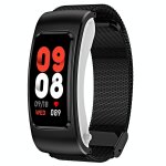 Montre smartwatch rose gold etanche bluetooth appels musique sant� noir yonis