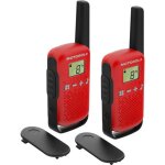 Motorola talkabout t42 radio bidirectionnelle 16 canaux noir et rouge