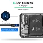 Multi cble 3 en 1[1m 3a 2 - paquet], rtractable chargeur usb cble charge rapide avec ip micro usb ...
