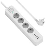 Multiprise usb c, 4 prises avec 4 ports usb chargeur de voyage, parasurtenseur multiprise electrique(3680w ...