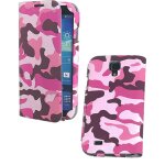 Muvit - etui pour t�l�phone portable - cuir �cologique - camouflage, camouflage rose - pour samsung galaxy ...