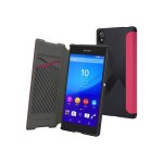 Muvit mfx easy folio - etui � rabat pour t�l�phone portable - rose - pour sony xperia z5