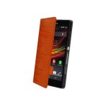 Muvit mfx made in paris slim folio - etui a rabat pour t�l�phone portable - orange - pour sony xperia ...