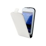 Muvit slim - etui a rabat pour tlphone portable - polyurthane, polycarbonate - blanc - pour samsung ...