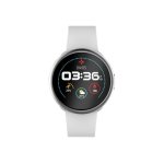 Mykronoz zeround2 - 45 mm - argent - montre intelligente avec bande - silicone - blanc - affichage 1. ...