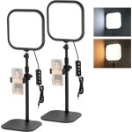 Neewer basics pack de 2 lampes de visioconf�rence 10, 8  avec support / mount pour t�l�phone, lumi�re ...