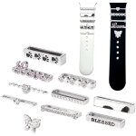 Nenv - 10pcs breloques de bracelet de montre, dcoration en diamant scintillant charmes de bande de montre ...