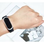 Noir bracelet de remplacement en silicone sport pour xiaomi hey + fitness tracker