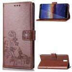 Nokia 3. 1 coque, saturcase lucky clover pu cuir magn�tique flip portefeuille support porte - carte protecteur ...