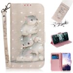 Nokia 6. 1 plus coque, saturcase beau 3d motif pu cuir magn�tique flip portefeuille support porte - carte ...
