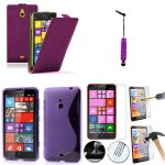 Nokia lumia 1320: lot coque etui housse pochette accessoires silicone gel cuir slim ultra fine couleur: ...