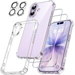 Nsiecd - 5 en 1 coque pour iphone 17 avec 2 verre tremp� et 2 cam�ra protecteur, [coussin d'air int�gr�] ...