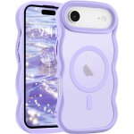 Nsiecd - coque magn�tique pour iphone air [compatible avec magsafe] translucide mat cadre vague boucl�e ...