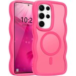 Nsiecd - coque magn�tique pour samsung galaxy s24 ultra [compatible avec magsafe] translucide mat cadre ...