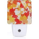 Orange love veilleuse du crpuscule a l'aube avec capteur intelligent, pour chambre a coucher, cuisine, ...
