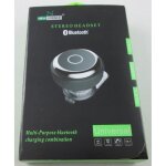 Oreillette bluetooth compatible tout smartphone ultra compact et l�g�re blanche et argent