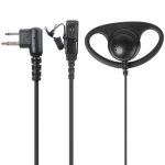 Oreillettes  clip en forme de d pour motorola gp68 gp300, 2 broches, couteur, micro, talkie - walkie ...