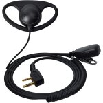 Oreillette talkie walkie 2 broches en forme de d ecouteur casque micro ptt pour uv - 5r uv - 5ra 777 ...