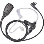Oreillette walkie talkie  tube acoustique cach 2 broches avec micro ptt et embouts pour motorola cp040 ...