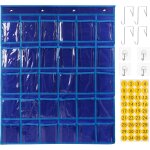 Organ ur de poche a 30 poches transparentes pour salle de classe, tableau de poche pour tlphone, calculatric ...