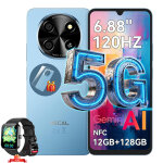 Oscal tiger 8 t�l�phone portable d�bloqu� 5g 6, 88 pouces 12go + 128go / sd 2to 5000mah android 15 nfc ...