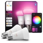 Pack de 2 ampoules connect�es philips hue hw&ca 10 w e27 blanc